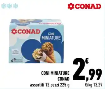 Conad CONI MINIATURE CONAD assortiti 12 pezzi 225 g offerta