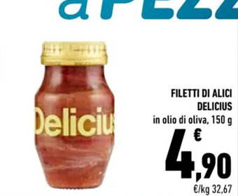 Conad FILETTI DI ALICI DELICIUS in olio di oliva, 150 g offerta