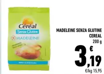 Conad MADELEINE SENZA GLUTINE CEREAL 200 g offerta