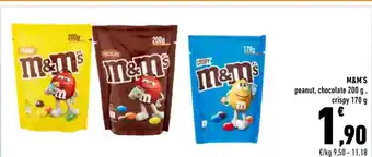 Conad M&M'S peanut, chocolate 200 g, crispy 170 g offerta