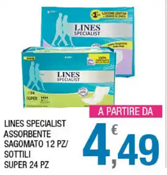 Splendidi e Splendenti Lines Specialist Assorbente Sagomato 12pz/Sottili Super 24pz offerta
