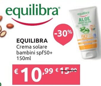 Ipersoap EQUILIBRA Crema solare bambini spf50+ 150ml offerta