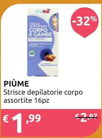 Ipersoap PIÙME Strisce depilatorie corpo assortite 16pz offerta