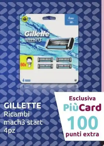 Ipersoap GILLETTE Ricambi mach3 start 4pz offerta