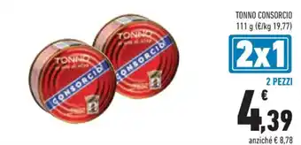 Conad TONNO CONSORCIO 11 g offerta