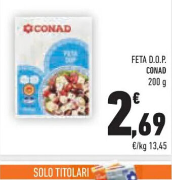 Conad FETA D.O.P. CONAD 200 g offerta