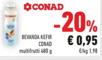 Conad BEVANDA KEFIR CONAD multifrutti 480 g offerta