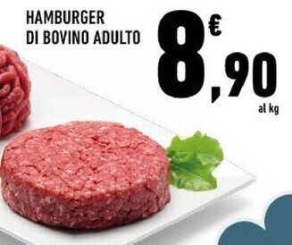 Conad Hamburger di bovino adulto offerta