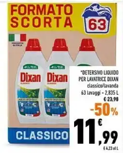 Conad Dixan detersivo liquido per lavatrice offerta