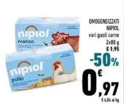 Conad Nipiol omogeneizzati carne offerta