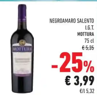 Conad NEGROAMARO SALENTO I.G.T. MOTTURA 75 cl offerta