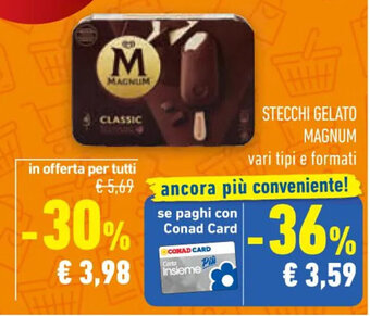 Conad STECCHI GELATO MAGNUM offerta