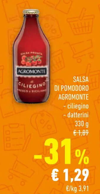 Conad SALSA DI POMODORO AGROMONTE 330 g offerta