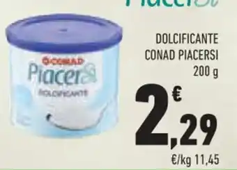 Conad DOLCIFICANTE CONAD PIACERSI 200 g offerta
