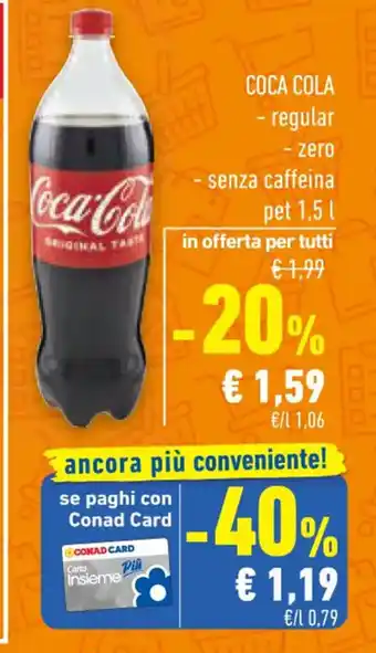 Conad COCA COLA pet 1,5 L offerta