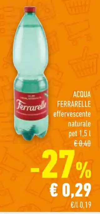 Conad ACQUA Ferrarelle naturale pet 1,5 L offerta