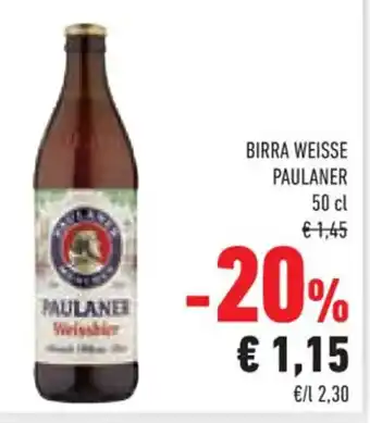 Conad BIRRA WEISSE PAULANER 50 cl offerta