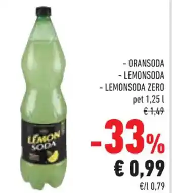 Conad - ORANSODA - LEMONSODA - LEMONSODA ZERO 1,5 l offerta