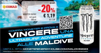 Conad MONSTER ENERGY vari gusti 500 ml offerta