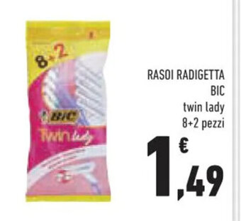 Conad RASOI RADIGETTA BIC twin lady 8+2 pezzi offerta