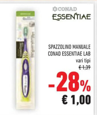 Conad SPAZZOLINO MANUALE CONAD ESSENTIAE LAB vari tipi offerta