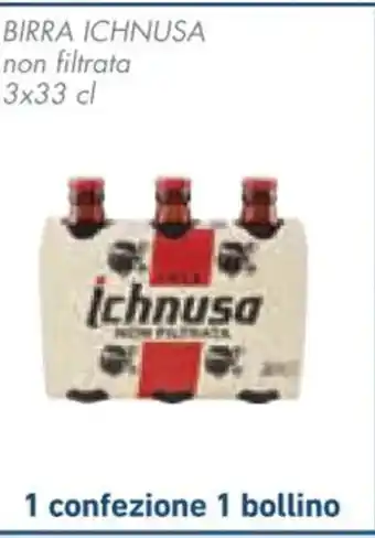 Conad BIRRA ICHNUSA non filtrata 3x33 cl offerta