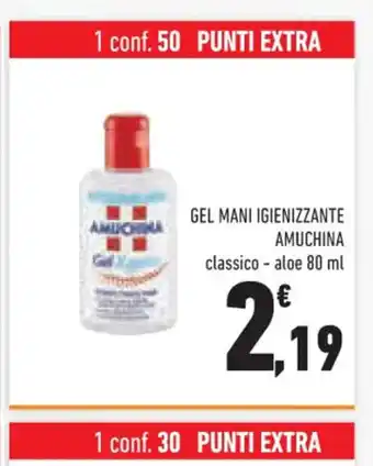 Conad GEL MANI IGIENIZZANTE AMUCHINA 80 ml offerta