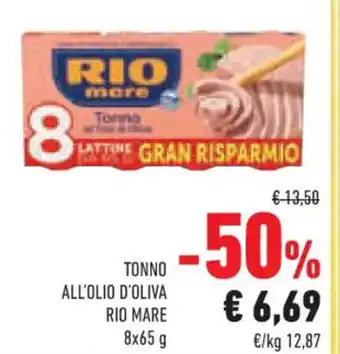 Conad Tonno ALL'OLIO D'OLIVA RIO MARE 8 x 65 g offerta