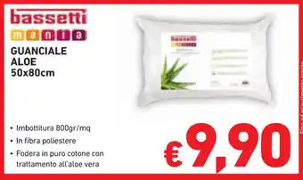 Conad GUANCIALE ALOE 50x80cm offerta