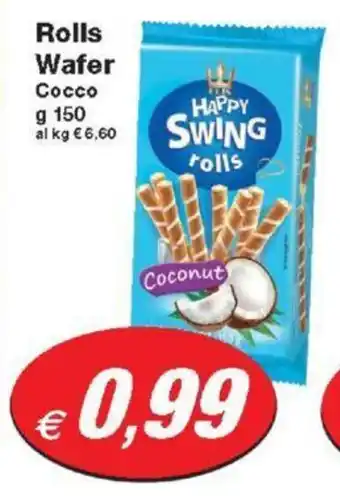Prix Quality Rolls Wafer Cocco g 150 offerta