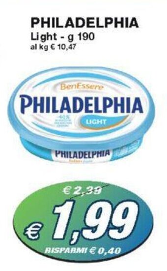 Prix Quality PHILADELPHIA Light - g 190 offerta
