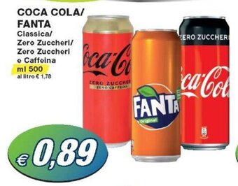 Prix Quality COCA COLA/ FANTA ml 500 offerta