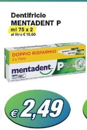 Prix Quality Dentifricio MENTADENT P ml 75 x 2 offerta