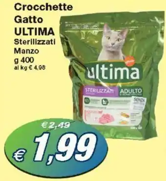 Prix Quality Crocchette Gatto ULTIMA g 400 offerta