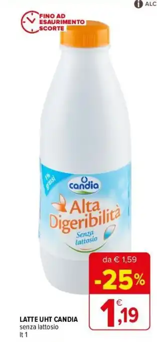 LATTE UHT CANDIA senza lattosio Lt 1
