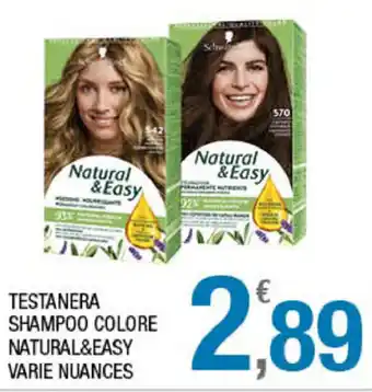 Splendidi e Splendenti Natural & Easy Testanera Shampoo Colore Varie Nuances offerta