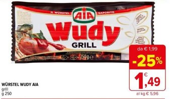 Iperal WÜRSTEL WUDY AIA grill g 250 offerta