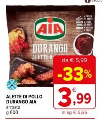 Iperal ALETTE DI POLLO DURANGO AIA arrosto g 600 offerta