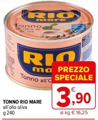 Iperal TONNO RIO MARE all'olio oliva g 240 offerta