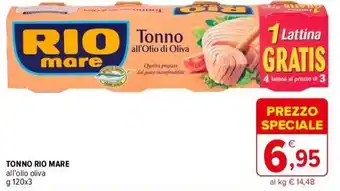 Iperal TONNO RIO MARE all'olio oliva 120 x 3 offerta
