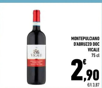 Conad MONTEPULCIANO D'ABRUZZO DOC VICALE 75 cl offerta