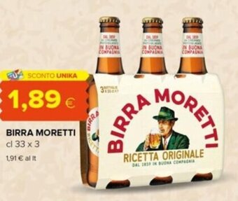 Tigre BIRRA MORETTI cl 33 x 3 offerta