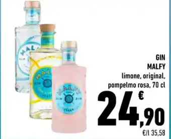 Conad GIN MALFY limone, original, pompelmo rosa, 70 cl offerta