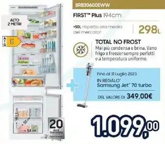Unieuro Samsung TOTAL NO FROST BRB30600EWW offerta
