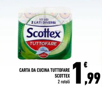 Conad CARTA DA CUCINA TUTTOFARE SCOTTEX 2 rotoli offerta