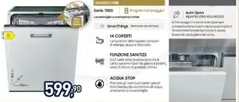 Unieuro Samsung Lavastoviglie a scomparsa totale DW60R7070BB offerta