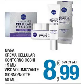 Splendidi e Splendenti Nivea Crema Cellular Contorno Occhi 15ml/Viso Volumizzante Giorno/Notte 50ml offerta
