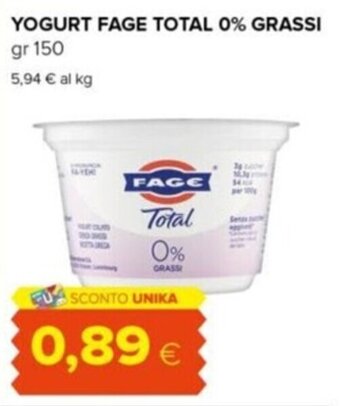Tigre YOGURT FAGE TOTAL 0% GRASSI gr 150 offerta