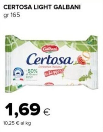 Tigre CERTOSA LIGHT GALBANI gr 165 offerta