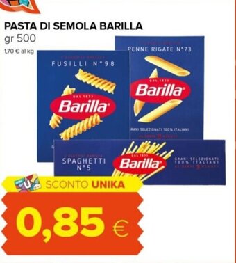 Tigre PASTA DI SEMOLA BARILLA gr 500 offerta